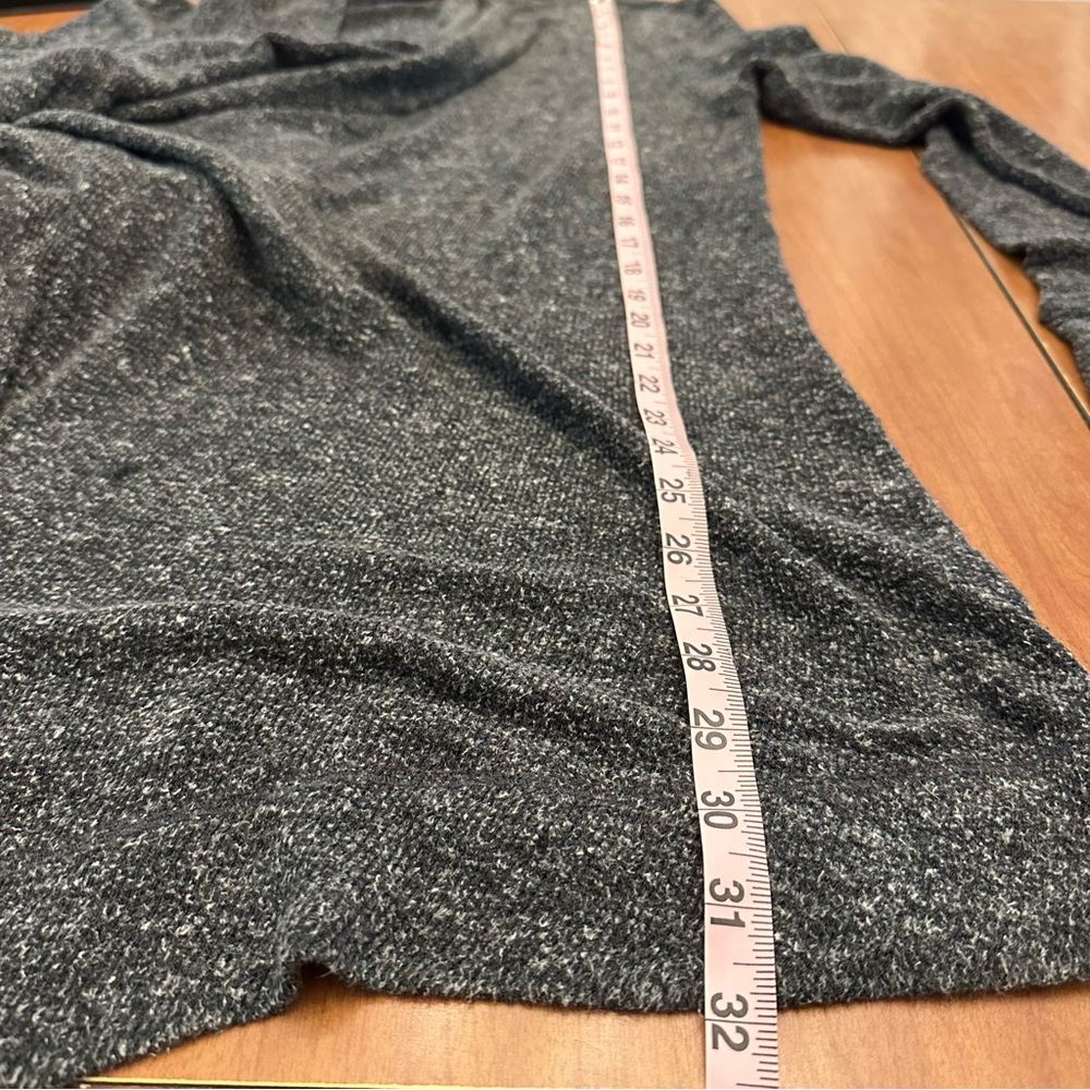 FLAX Gray Waterfall Cardigan Sweater Wrap Size Small Boho Cozy Warm Soft - Picture 8 of 10